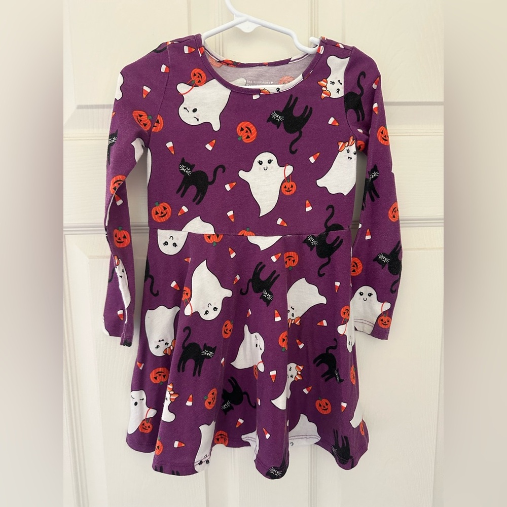The Children's Place Purple Dress with Halloween Prints